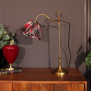 Antique Brass Desk Lamp with Ikat Shade in Lamps from Oriana B. www.orianab.com