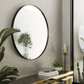 Round Mirror | 100cm | Black in Mirror from Oriana B. www.orianab.com