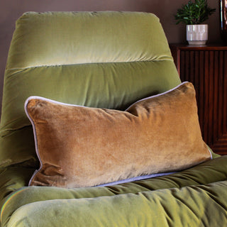 Velvet Cushion | Mustard | 30 x 60cm in Homewares from Oriana B. www.orianab.com