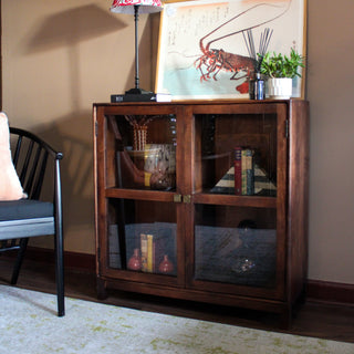 Wood & Glass Small Cabinet in Furniture from Oriana B. www.orianab.com