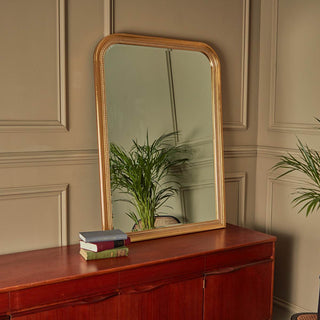Antique Gold Beaded Mantle Mirror | Oriana B Home Store Oriana BHomewares