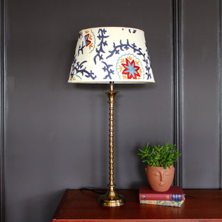 Brass Lamp with Embroidered Shade | Oriana B Lighting DublinOriana BLighting