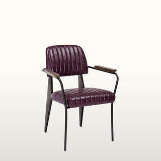 Burgundy Dining Chair with ArmsOriana BFurniture