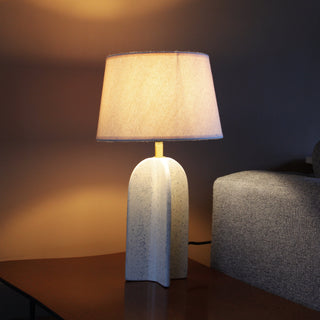 Geometric Base Table Lamp | White ShadeOriana BLighting