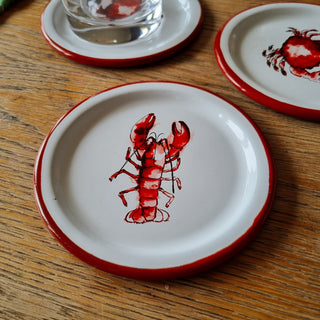 Crab & Lobster Enamel Coasters | Set of 4Oriana BHomewares