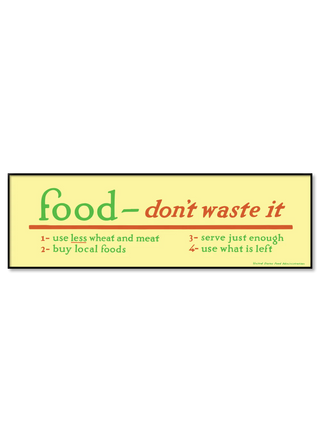 Food - don't waste it / black frame in Wall Art from Oriana B. www.orianab.com