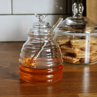 Glass Honey Jar and DipperOriana BHomewares