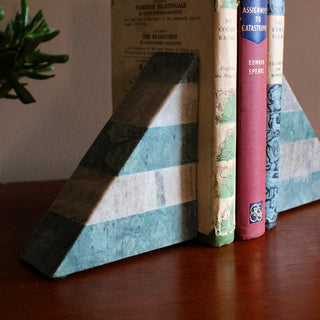 Green Marble Bookends in Homewares from Oriana B. www.orianab.com