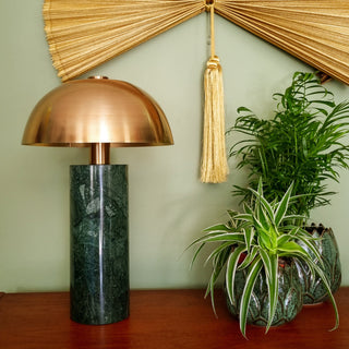 Green Marble & Brass Table LampOriana BLighting