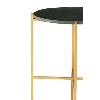 Green Marble & Gold Side TableOriana BFurniture