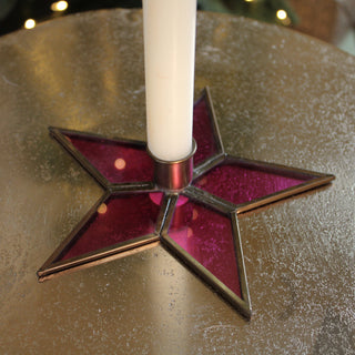 Handmade Star Candle Holder | Pink in Christmas Decorations from Oriana B. www.orianab.com