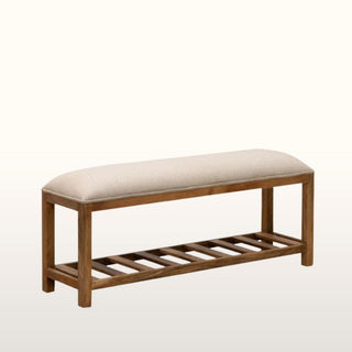 Linen and Wood Bench in Furniture from Oriana B. www.orianab.com
