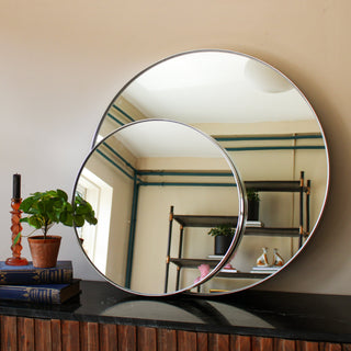 Circular Silver Framed Mirror Available onlineOriana BHomewares
