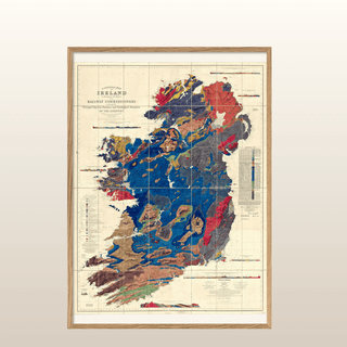 Geological Map of Ireland Print | 70x100