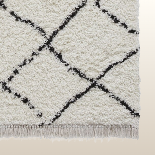 Boho White & Black Rug | 5 sizes available