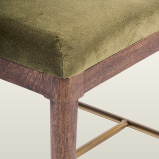 Upholstered Bench | Green Velvet