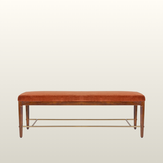 Upholstered Bench | Rust Velvet