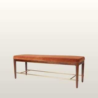 Upholstered Bench | Rust Velvet