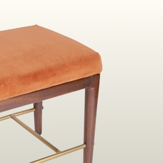 Upholstered Bench | Rust Velvet