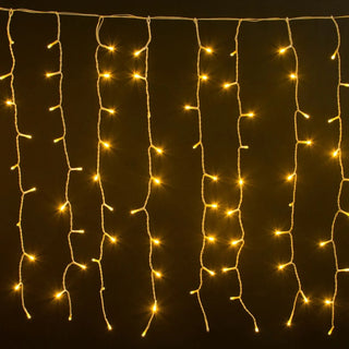 400 LED Warm White Curtain Christmas Lights in Outlet from Oriana B www.orianab.com
