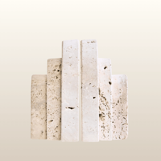 Arched Travertine Bookends | Set of 2