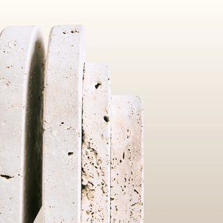 Arched Travertine Bookends | Set of 2