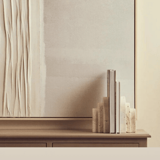 Arched Travertine Bookends | Set of 2