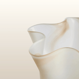 Fluted Natural Glass Vase