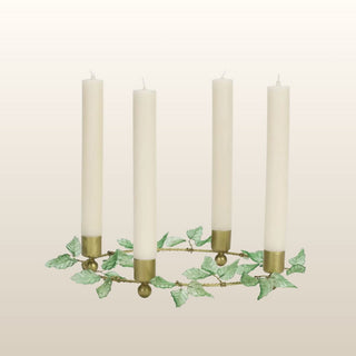 Advent Candle Holder with Glass Leaves in Christmas from Oriana B www.orianab.com