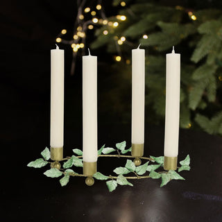 Advent Candle Holder with Glass Leaves in Christmas from Oriana B www.orianab.com