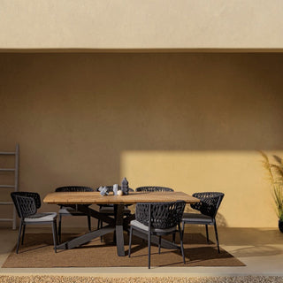 Anthracite Woven Back Garden Chair in Outlet from Oriana B www.orianab.com