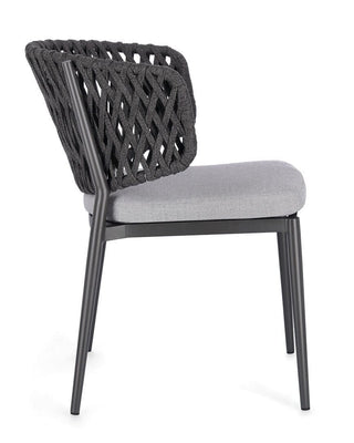 Anthracite Woven Back Garden Chair in Outlet from Oriana B www.orianab.com