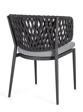 Anthracite Woven Back Garden Chair in Outlet from Oriana B www.orianab.com