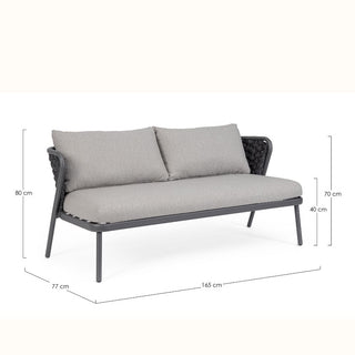Anthracite Woven Back Garden Sofa | Project Overorder in Outlet from Oriana B www.orianab.com