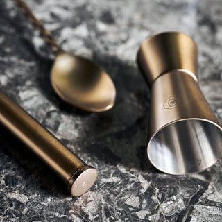 Antique Brass Cocktail Set | Set of 3 in Homewares from Oriana B www.orianab.com