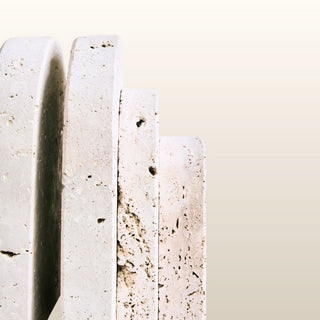 Arched Travertine Bookends | Set of 2 in Homewares from Oriana B www.orianab.com