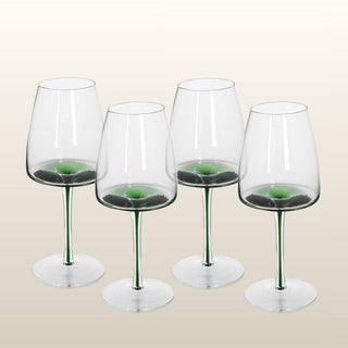 Basil White Wine Glasses | Set of 4 in Homewares from Oriana B www.orianab.com