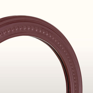 Beaded Circular Mirror | Burgundy in Mirrors from Oriana B www.orianab.com