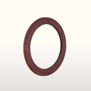 Beaded Circular Mirror | Burgundy in Mirrors from Oriana B www.orianab.com
