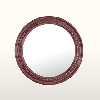 Beaded Circular Mirror | Burgundy in Mirrors from Oriana B www.orianab.com