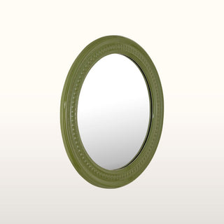 Beaded Circular Mirror | Green in Mirrors from Oriana B www.orianab.com