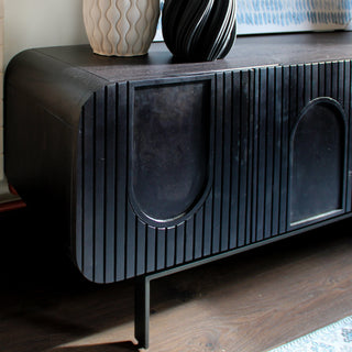 Black 3 Door Decorative TV Cabinet in Furniture from Oriana B www.orianab.com