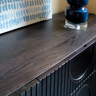 Black 3 Door Decorative TV Cabinet in Furniture from Oriana B www.orianab.com