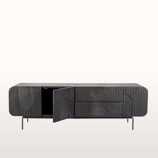 Black 3 Door Decorative TV Cabinet in Furniture from Oriana B. www.orianab.com