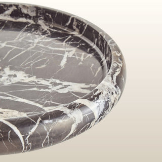 Black and White Marble Round Tray in Homewares from Oriana B www.orianab.com
