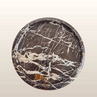 Black and White Marble Round Tray in Homewares from Oriana B www.orianab.com