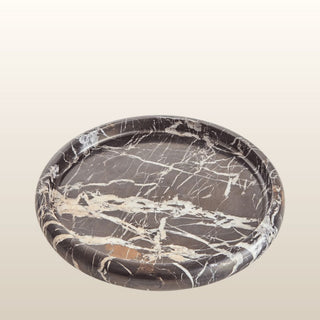 Black and White Marble Round Tray in Homewares from Oriana B www.orianab.com