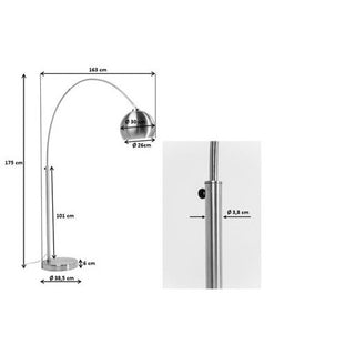 Black Arched Floor Lamp in Lighting from Oriana B www.orianab.com