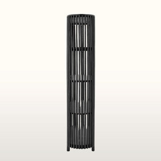 Black Curved Slatted Bookcase in Cabinets & Storage from Oriana B. www.orianab.com