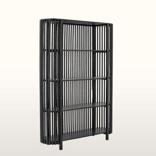 Black Curved Slatted Bookcase in Furniture from Oriana B www.orianab.com